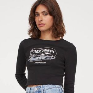 H&M Cropped Hot Wheels Long Sleeve